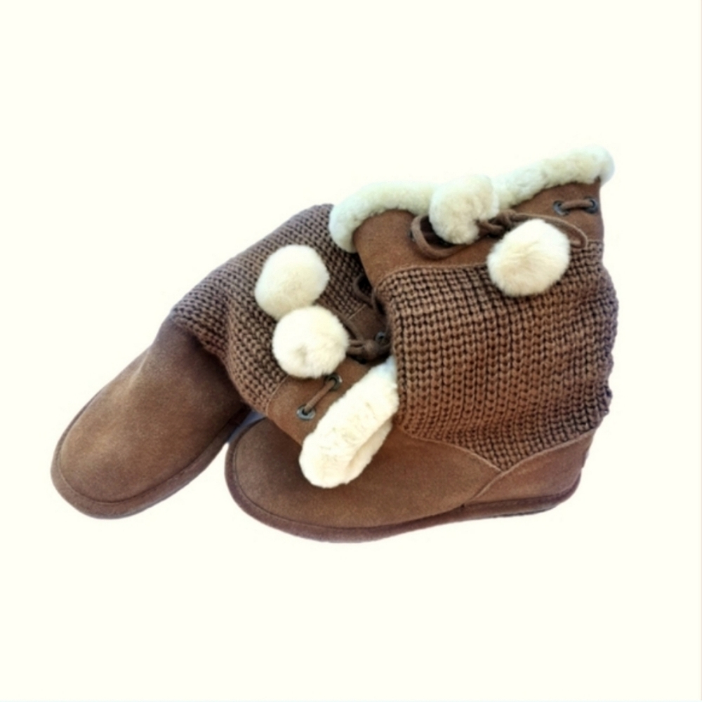 BearPaw Suede Leather Booties Womens Size 7